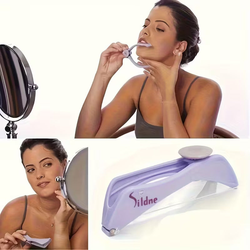 Manual Facial Hair Remover - Eyebrow and Cheek Spring Thread Tool, No Battery Required