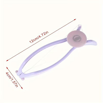 Manual Facial Hair Remover - Eyebrow and Cheek Spring Thread Tool, No Battery Required