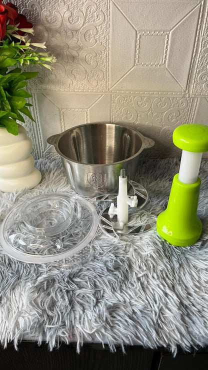 3-in-1 Food Chopper | Hand Press Vegetable & Fruit Push Chopper