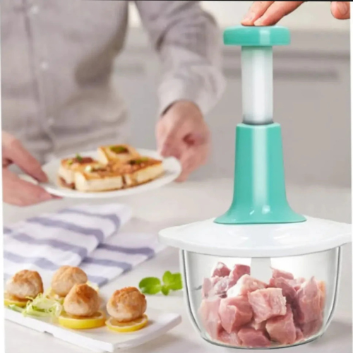 3-in-1 Food Chopper | Hand Press Vegetable & Fruit Push Chopper