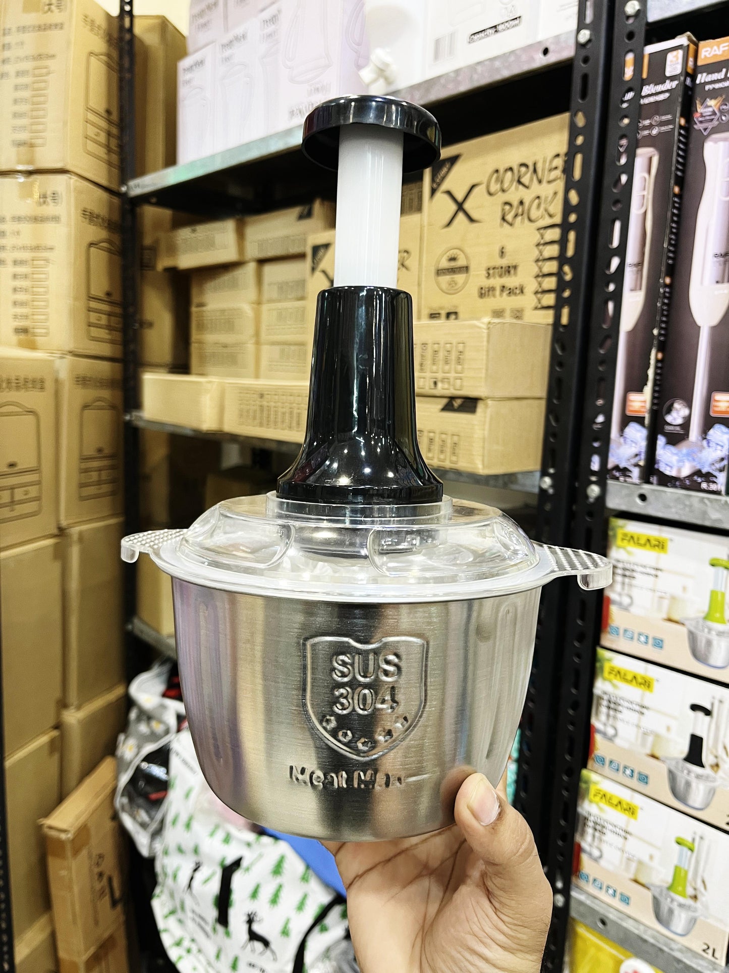 3-in-1 Food Chopper | Hand Press Vegetable & Fruit Push Chopper