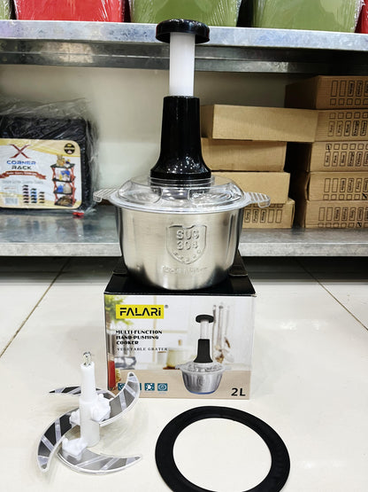 3-in-1 Food Chopper | Hand Press Vegetable & Fruit Push Chopper