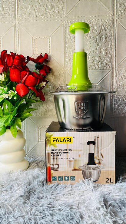 3-in-1 Food Chopper | Hand Press Vegetable & Fruit Push Chopper