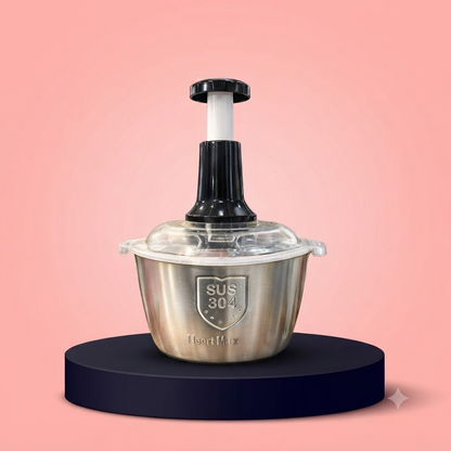 3-in-1 Food Chopper | Hand Press Vegetable & Fruit Push Chopper