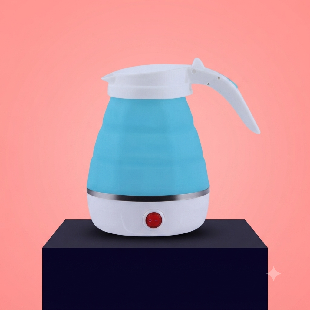 Travel Electric Portable Foldable 600ML Kettle Collapsible Silicon 220V 50Hz for Tea