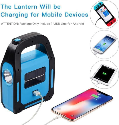 3-in-1 Solar Camping Lantern | Outdoor LED Rechargeable Camping Light