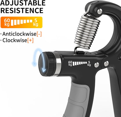 Adjustable Hand Grip Strengthener | Wrist, Finger & Forearm Exerciser
