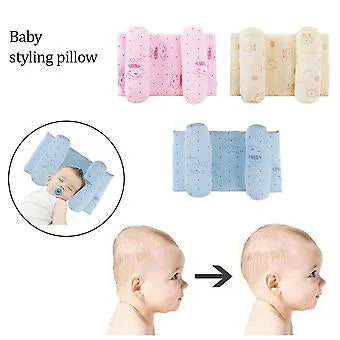 Baby Head Shaping Pillow Soft Memory Foam Infant Pillow for Flat Head Prevention