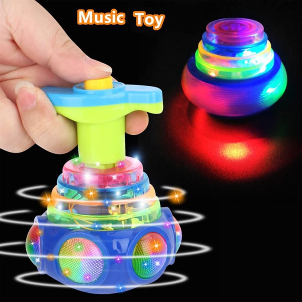 Magic Lattoo LED Spinning Toy for Kids | Light & Music Spin Top (Multicolor)