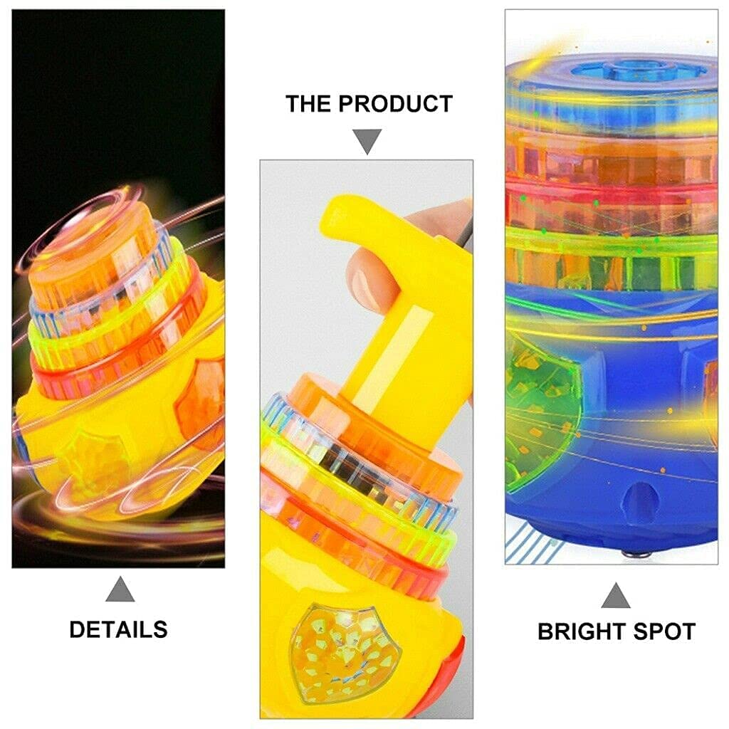 Magic Lattoo LED Spinning Toy for Kids | Light & Music Spin Top (Multicolor)