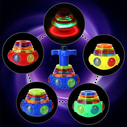 Magic Lattoo LED Spinning Toy for Kids | Light & Music Spin Top (Multicolor)