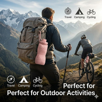 Portable Foldable Silicone Water Bottle | 650ml BPA-Free Sports Bottle