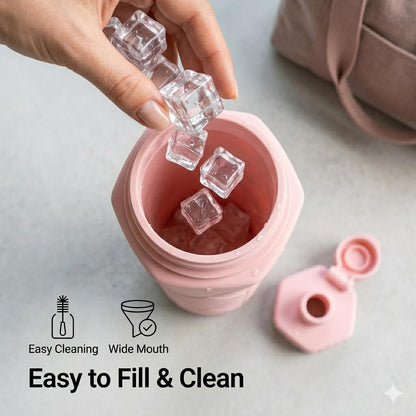 Portable Foldable Silicone Water Bottle | 650ml BPA-Free Sports Bottle