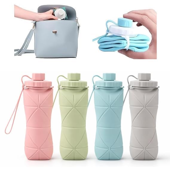 Portable Foldable Silicone Water Bottle | 650ml BPA-Free Sports Bottle