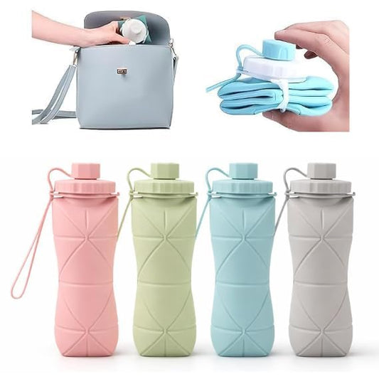Portable Foldable Silicone Water Bottle | 650ml BPA-Free Sports Bottle