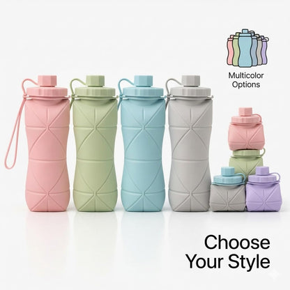 Portable Foldable Silicone Water Bottle | 650ml BPA-Free Sports Bottle