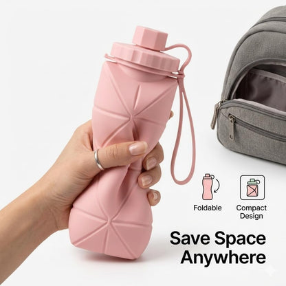 Portable Foldable Silicone Water Bottle | 650ml BPA-Free Sports Bottle