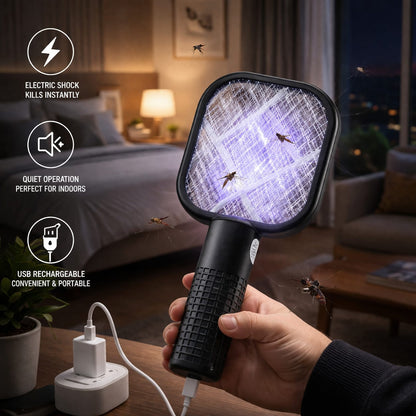 Mini Electric Mosquito Swatter With USB Charging - Fly & Bug Killer