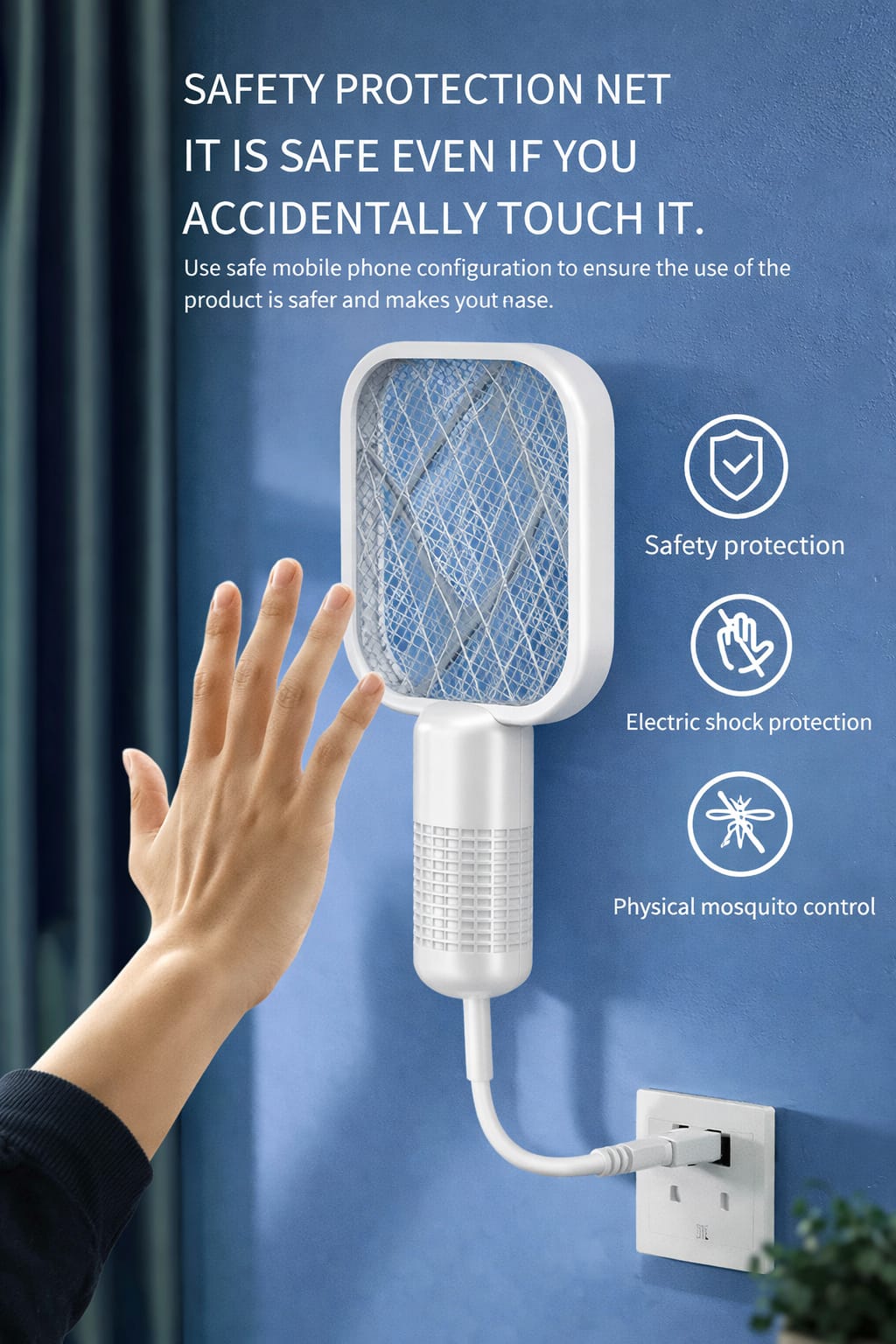 Mini Electric Mosquito Swatter With USB Charging - Fly & Bug Killer