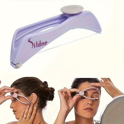Manual Facial Hair Remover - Eyebrow and Cheek Spring Thread Tool, No Battery Required