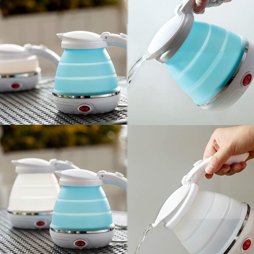 Travel Electric Portable Foldable 600ML Kettle Collapsible Silicon 220V 50Hz for Tea