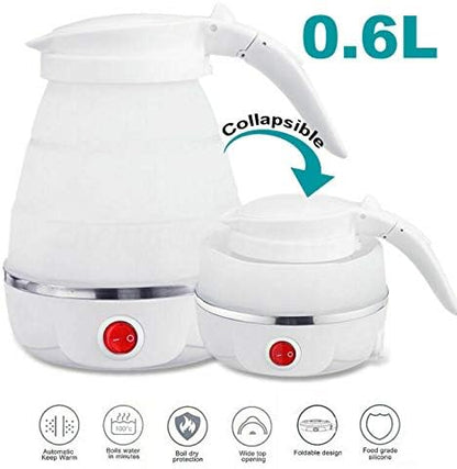 Travel Electric Portable Foldable 600ML Kettle Collapsible Silicon 220V 50Hz for Tea