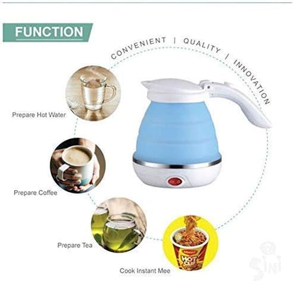 Travel Electric Portable Foldable 600ML Kettle Collapsible Silicon 220V 50Hz for Tea