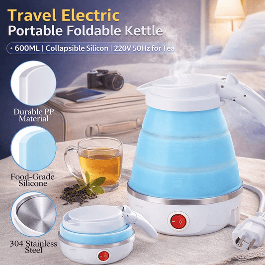 Travel Electric Portable Foldable 600ML Kettle Collapsible Silicon 220V 50Hz for Tea